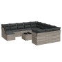 Set sofás de jardín con cojines 13 piezas ratán sintético gris de , Conjuntos de jardín - Ref: Foro24-3250481, Precio: 905,84...