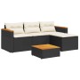 Set de sofás de jardín con cojines 3 pzas ratán sintético negro de , Conjuntos de jardín - Ref: Foro24-365826, Precio: 258,48...