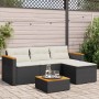 Set de sofás de jardín con cojines 3 pzas ratán sintético negro de , Conjuntos de jardín - Ref: Foro24-365826, Precio: 258,48...