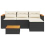 Set de sofás de jardín con cojines 3 pzas ratán sintético negro de , Conjuntos de jardín - Ref: Foro24-365826, Precio: 258,48...
