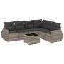 Set de sofás de jardín 7 pzas con cojines ratán PE gris claro de , Conjuntos de jardín - Ref: Foro24-3253759, Precio: 478,89 ...