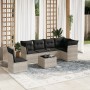 Set de sofás de jardín 7 pzas con cojines ratán PE gris claro de , Conjuntos de jardín - Ref: Foro24-3249551, Precio: 483,61 ...