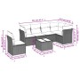 Set de sofás de jardín 7 pzas con cojines ratán PE gris claro de , Conjuntos de jardín - Ref: Foro24-3249551, Precio: 483,61 ...