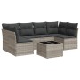 Set de sofás de jardín 7 pzas con cojines ratán PE gris claro de , Conjuntos de jardín - Ref: Foro24-3249241, Precio: 451,14 ...
