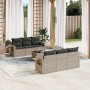 Set de sofás de jardín 7 pzas con cojines ratán PE gris claro de , Conjuntos de jardín - Ref: Foro24-3219911, Precio: 469,55 ...