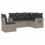 Set de sofás jardín y cojines 5 pzas ratán sintético gris claro de , Conjuntos de jardín - Ref: Foro24-3220171, Precio: 349,9...