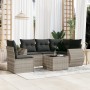 Set de sofás de jardín 6 pzas y cojines ratán sintético gris de , Conjuntos de jardín - Ref: Foro24-3221381, Precio: 416,31 €...