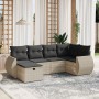 Set de sofás de jardín 6 pzas y cojines ratán sintético gris de , Conjuntos de jardín - Ref: Foro24-3264108, Precio: 423,62 €...