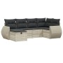 Set de sofás de jardín 6 pzas y cojines ratán sintético gris de , Conjuntos de jardín - Ref: Foro24-3264108, Precio: 423,62 €...