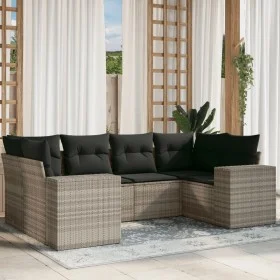 Set de sofás de jardín 6 pzas y cojines ratán sintético gris de , Conjuntos de jardín - Ref: Foro24-3222981, Precio: 454,05 €...