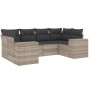 Set de sofás de jardín 6 pzas y cojines ratán sintético gris de , Conjuntos de jardín - Ref: Foro24-3222981, Precio: 436,34 €...