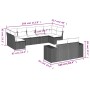Set muebles jardín 9 pzas y cojines ratán sintético gris claro de , Conjuntos de jardín - Ref: Foro24-3223021, Precio: 624,52...