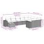 Set sofás jardín 10 pzas con cojines ratán sintético gris claro de , Conjuntos de jardín - Ref: Foro24-3223061, Precio: 677,1...