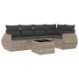 Set de sofás de jardín 6 pzas y cojines ratán sintético gris de , Conjuntos de jardín - Ref: Foro24-3221341, Precio: 416,31 €...