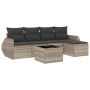 Set de sofás de jardín 6 pzas y cojines ratán sintético gris de , Conjuntos de jardín - Ref: Foro24-3221301, Precio: 375,73 €...