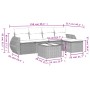 Set de sofás de jardín 6 pzas y cojines ratán sintético gris de , Conjuntos de jardín - Ref: Foro24-3221301, Precio: 375,73 €...