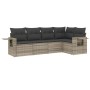 Set de sofás jardín y cojines 5 pzas ratán sintético gris claro de , Conjuntos de jardín - Ref: Foro24-3220131, Precio: 349,9...
