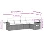 Set de sofás jardín y cojines 5 pzas ratán sintético gris claro de , Conjuntos de jardín - Ref: Foro24-3220131, Precio: 349,9...