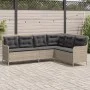 Sofá de jardín en forma de L con cojines ratán PE gris claro by , Outdoor sofas - Ref: Foro24-369005, Price: 360,98 €, Discou...