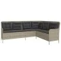Sofá de jardín en forma de L con cojines ratán PE gris claro by , Outdoor sofas - Ref: Foro24-369005, Price: 360,98 €, Discou...