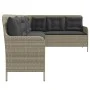 Sofá de jardín en forma de L con cojines ratán PE gris claro by , Outdoor sofas - Ref: Foro24-369005, Price: 360,98 €, Discou...