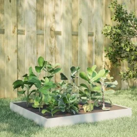 Arriate de acero blanco 100x100x18,5 cm de , Maceteros y jardineras - Ref: Foro24-851011, Precio: 34,68 €, Descuento: %