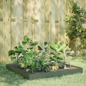 Arriate de acero verde oliva 100x100x18,5 cm de , Maceteros y jardineras - Ref: Foro24-851013, Precio: 35,90 €, Descuento: %