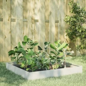 Arriate de acero blanco 100x100x26 cm de , Maceteros y jardineras - Ref: Foro24-851018, Precio: 40,67 €, Descuento: %