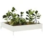 Arriate de acero blanco 100x100x26 cm de , Maceteros y jardineras - Ref: Foro24-851018, Precio: 40,67 €, Descuento: %