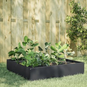 Arriate de acero gris antracita 100x100x33,5 cm de , Maceteros y jardineras - Ref: Foro24-851026, Precio: 57,00 €, Descuento: %