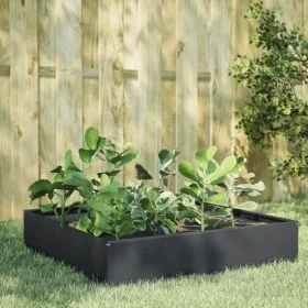 Arriate de acero gris antracita 100x100x33,5 cm de , Maceteros y jardineras - Ref: Foro24-851026, Precio: 54,91 €, Descuento: %