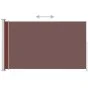 Toldo lateral retráctil de jardín marrón 180x300 cm de vidaXL, Sombrillas - Ref: Foro24-313402, Precio: 106,01 €, Descuento: %