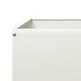 Arriate de acero blanco 100x100x25 cm de , Maceteros y jardineras - Ref: Foro24-851032, Precio: 56,92 €, Descuento: %