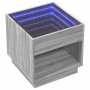Mesa de centro con Infinity LED gris Sonoma 50x50x50 cm de , Mesitas de noche - Ref: Foro24-3284089, Precio: 85,32 €, Descuen...
