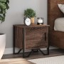 Mesita de noche madera de ingeniería marrón roble 40x30x40 cm de , Mesitas de noche - Ref: Foro24-848522, Precio: 34,52 €, De...