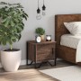 Mesita de noche madera de ingeniería marrón roble 40x30x40 cm de , Mesitas de noche - Ref: Foro24-848522, Precio: 34,52 €, De...