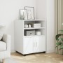 Armario con ruedas madera de ingeniería blanco 60x48x81 cm de , Armarios archivadores - Ref: Foro24-853164, Precio: 82,22 €, ...
