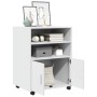 Armario con ruedas madera de ingeniería blanco 60x48x81 cm de , Armarios archivadores - Ref: Foro24-853164, Precio: 82,22 €, ...
