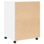Armario con ruedas madera de ingeniería blanco 60x48x81 cm de , Armarios archivadores - Ref: Foro24-853164, Precio: 82,22 €, ...