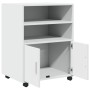 Armario con ruedas madera de ingeniería blanco 60x48x81 cm de , Armarios archivadores - Ref: Foro24-853164, Precio: 82,22 €, ...
