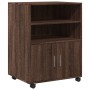Armario con ruedas madera ingeniería marrón roble 60x48x81 cm de , Armarios archivadores - Ref: Foro24-853170, Precio: 89,69 ...