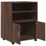 Armario con ruedas madera ingeniería marrón roble 60x48x81 cm de , Armarios archivadores - Ref: Foro24-853170, Precio: 89,69 ...