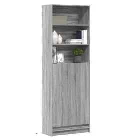Aparador con LED madera ingeniería gris Sonoma 69x32,5x200 cm by , Sideboards - Ref: Foro24-3307910, Price: 123,67 €, Discoun...