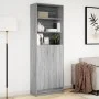 Aparador con LED madera ingeniería gris Sonoma 69x32,5x200 cm de , Aparadores - Ref: Foro24-3307910, Precio: 123,67 €, Descue...