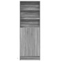 Aparador con LED madera ingeniería gris Sonoma 69x32,5x200 cm de , Aparadores - Ref: Foro24-3307910, Precio: 125,17 €, Descue...