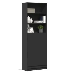 Aparador con LED madera de ingeniería negro 69x32,5x200 cm de , Aparadores - Ref: Foro24-3307906, Precio: 142,05 €, Descuento: %