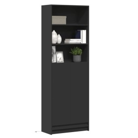 Aparador con LED madera de ingeniería negro 69x32,5x200 cm de , Aparadores - Ref: Foro24-3307906, Precio: 144,07 €, Descuento: %