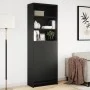 Schwarzer Schrank mit LED-Beleuchtung aus Holzwerkstoff 69x32,5x200 cm. von , Sideboards - Ref: Foro24-3307906, Preis: 142,05...