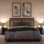 Mesitas de noche con luces LED 2 uds madera ingeniería negra de , Mesitas de noche - Ref: Foro24-852050, Precio: 94,31 €, Des...