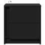 Mesitas de noche con luces LED 2 uds madera ingeniería negra de , Mesitas de noche - Ref: Foro24-852050, Precio: 94,31 €, Des...